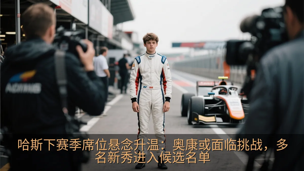 年轻单座赛车手在赛车围场中行走